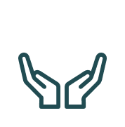 hand around medical cross graphic